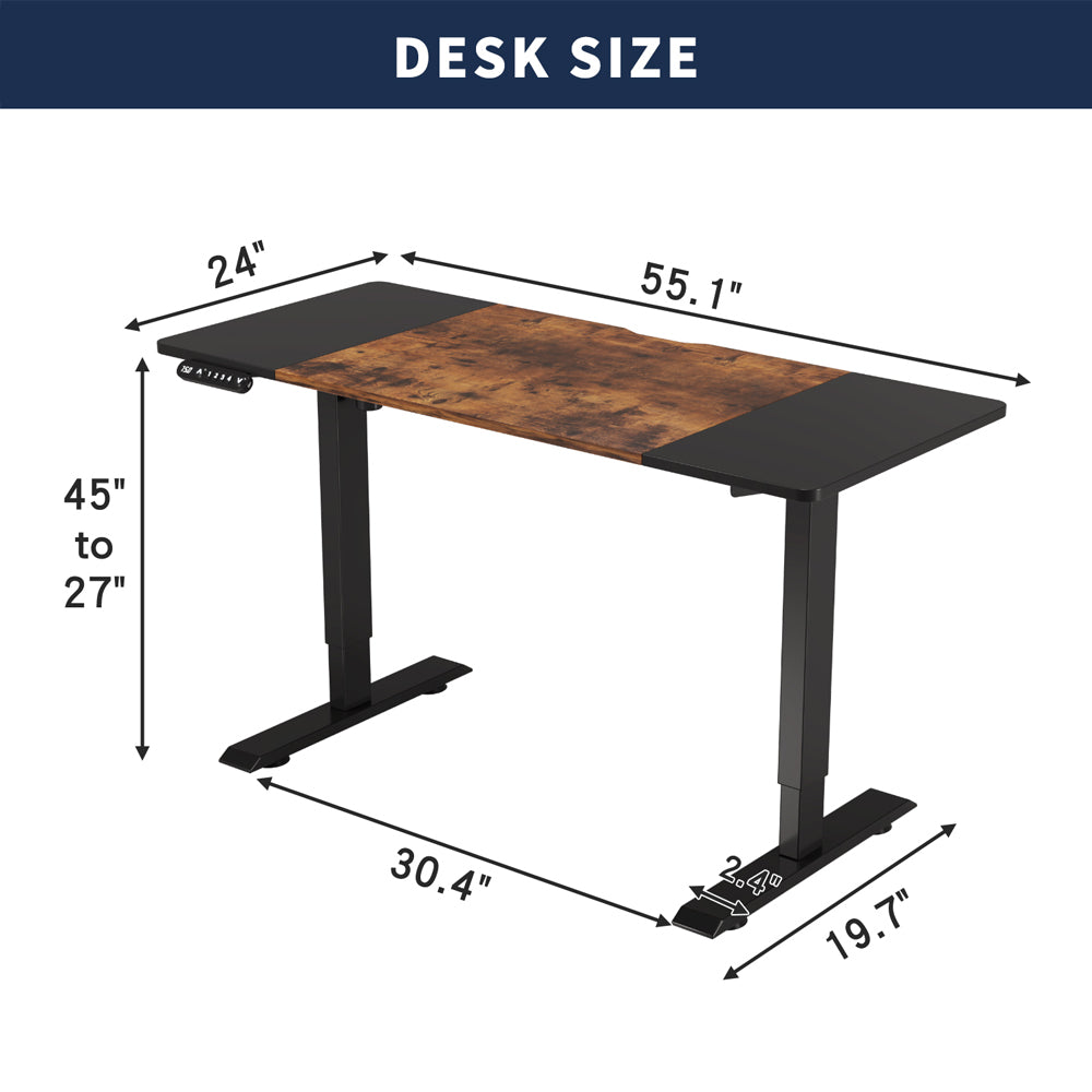Electric Standing Desk Height Adjustable Desk For Home And Office Computer Table Gaming Desk Modern Luxiury Table 55   Lift-up Desk