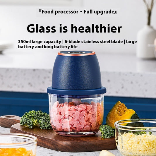 Electric Meat Grinder Food Chopper Garlic Masher USB Multi-Function Vegetable Slicer Blender Kitchen Mixer