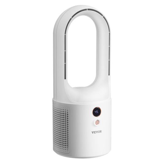 Desk Fan Bladeless, 12.99 Inch Portable Desk Fan, 6-Speed USB Quiet Cooling Small Tower Fan With Rechargeable Battery, Easy To Clean & Kids-Friendly, Blows Cold Air For Bedroom, Office, Home