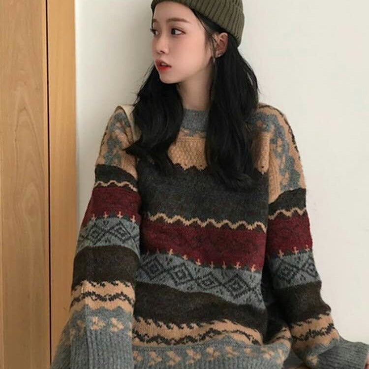 New Korean Style Loose Outer Wear Retro Hong Kong Style Long-sleeved Jacket