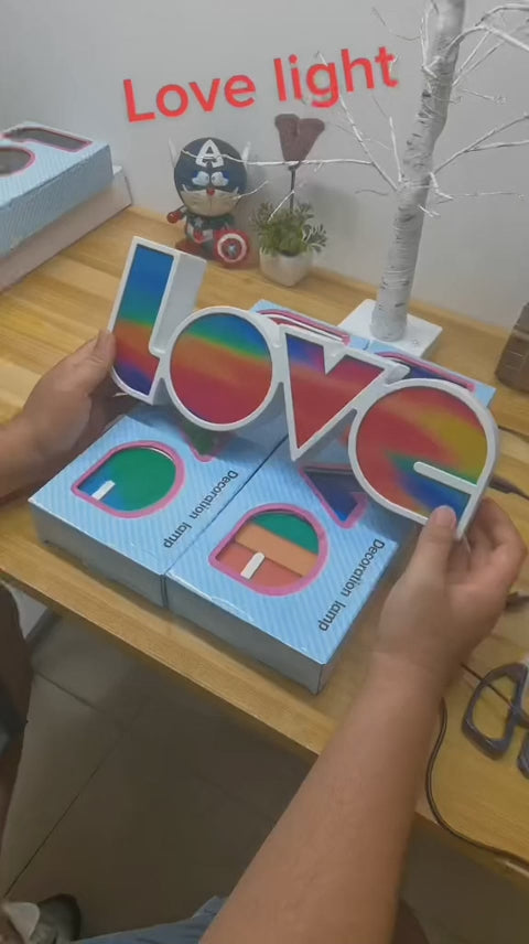 Valentines Day Decor LED LOVE Light Valentines Day Gift For Girlfriend Bithday Wedding Party Decoration Romantic Wedding Decor