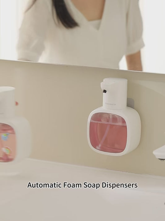 New Wall Mounted Automatic Soap Dispenser Foam Smart Hand Washing Machine 500ml Liquid Rechargeable Bathroom Induction Sensor