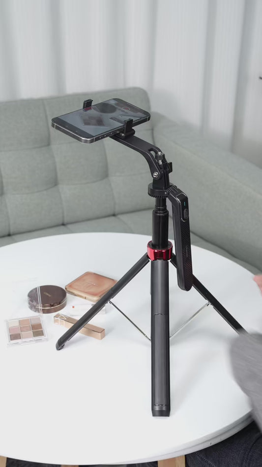 Selfie Stick Tripod for iPhone 16 15 Android Phone with Remote Control Panoramic Ball head Holder U200 VL49 Kit