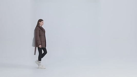 Winter Plaid Sewing Lapel Coat With Lace-up Design Fashion Loose Solid Thick Jacket Outerwear Women's Clothing