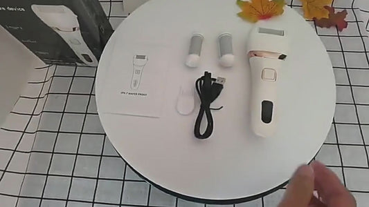 Electric Foot Grinder And Callus Remover, Electric Foot Polisher, Rechargeable Foot Washing And Pedicure Kit, Suitable For Cracked Heels And Dead Skin, With 3 Roller Heads