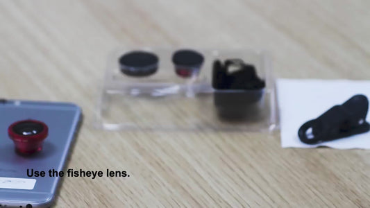 Phone Lens Fisheye 0.67x Wide Angle Zoom Lens Camera Kit
